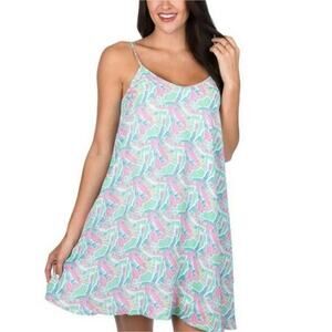 Lauren James Paige Macawl Me Halter Mini Dress NWT XS Pink Parrot Tropical Print